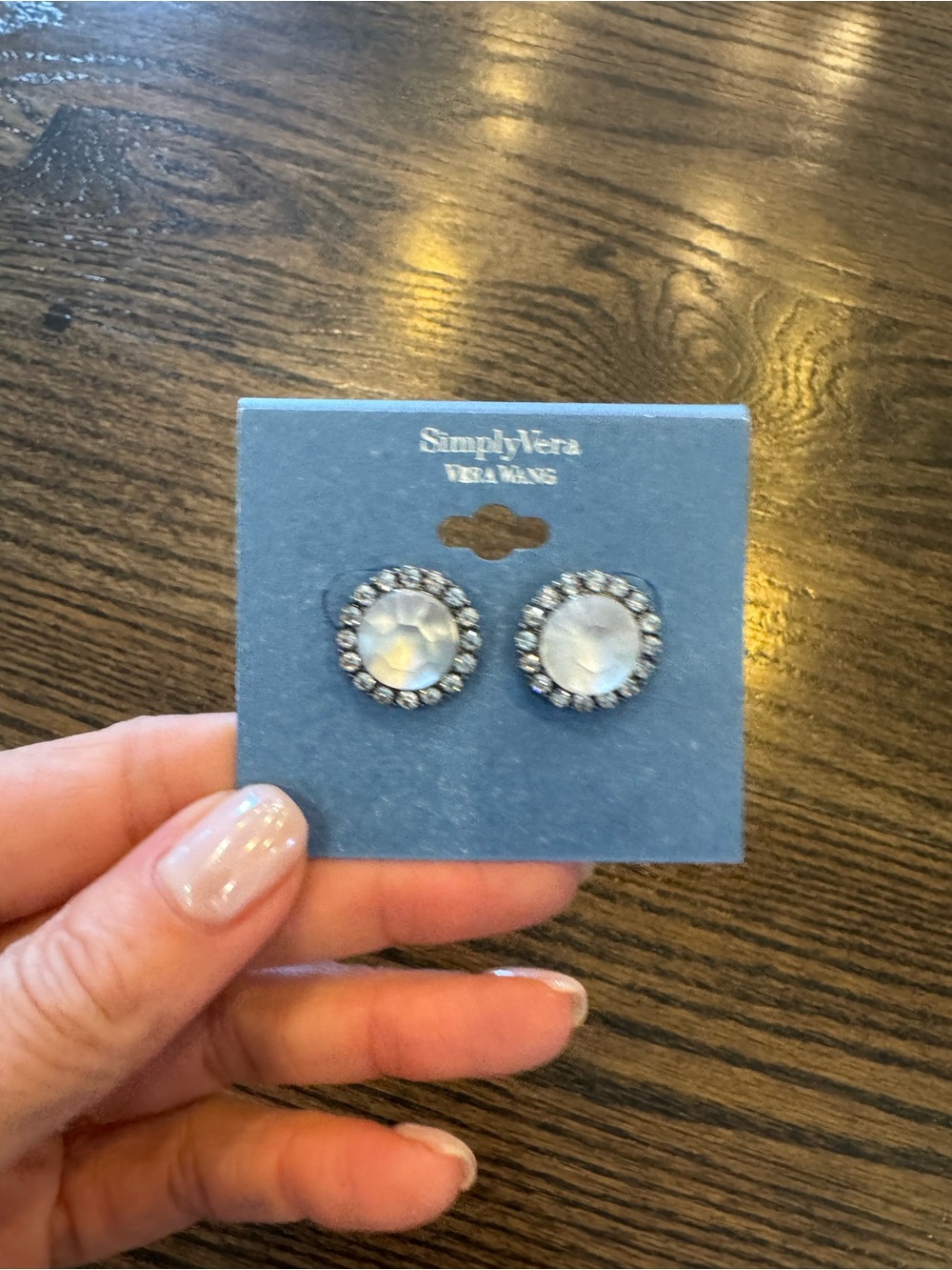 Simply Vera Vera Wang White Crystal Halo Stud Earrings